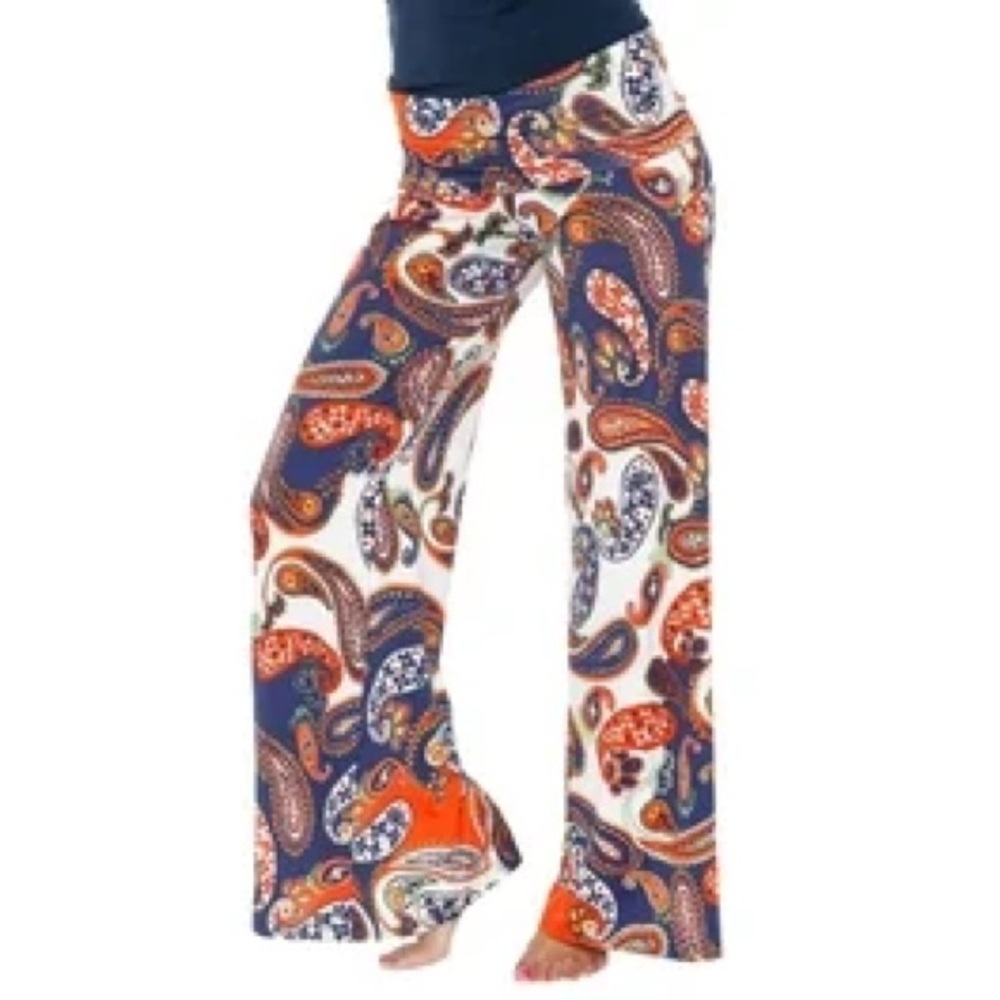 Funky Paisley Print Comfy Flare Trousers
